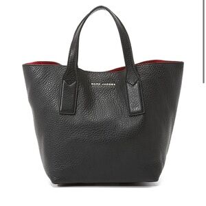 Marc Jacobs Black Leather Wingman Tote Bag